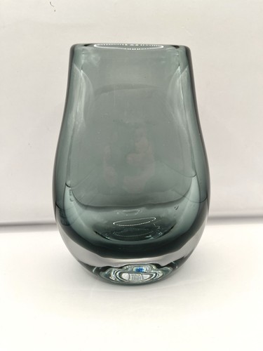 Vaso vintage vetro grigio - vaso,