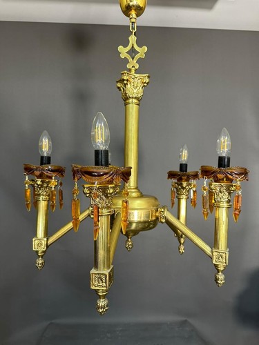 Lampadario vintage stile luigi - lampadario,