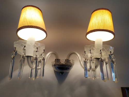 Coppia applique cristallo
