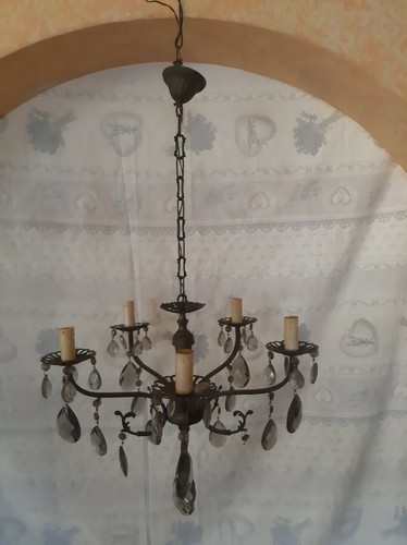 Lampadario ottone bracci - lampadario,